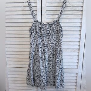 Nordstrom Y2K Floral Print Mini Babydoll Sundress Sleeveless Dress.